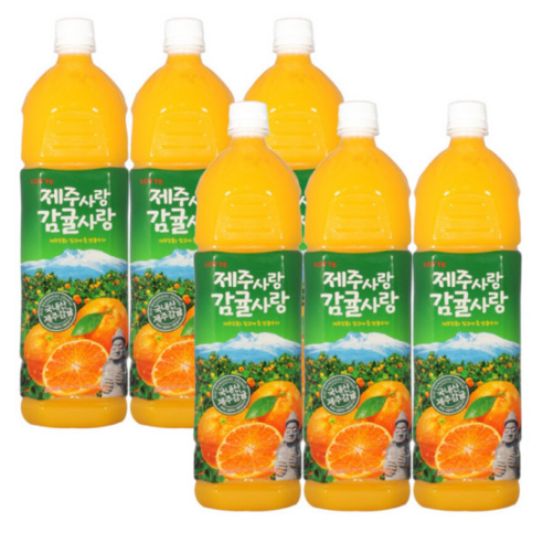 퇴근 후 갈증을 달래줄 제주사랑 감귤사랑, 1.5L 6개 구성이 반가운 이유