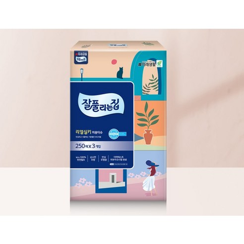 잘풀리는집 천연펄프 미용티슈 제품 이미지